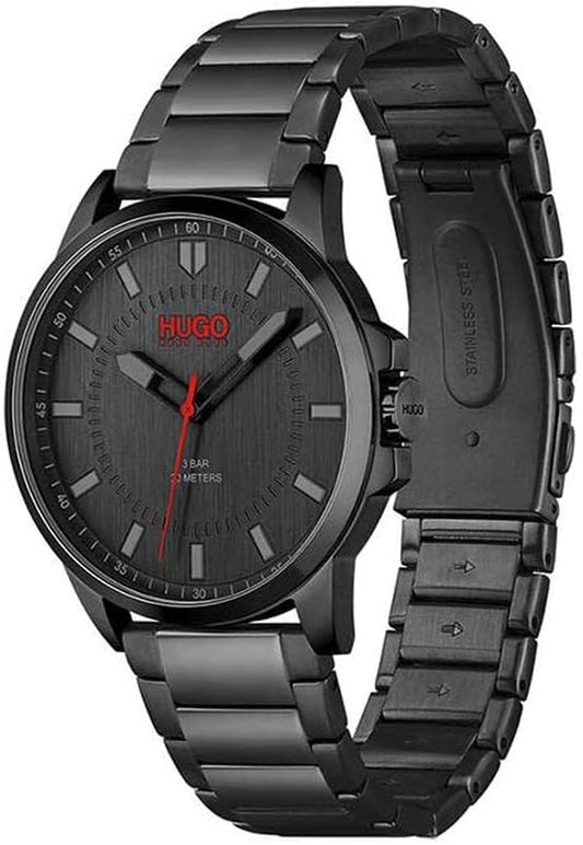 #First Men'S Stainless Steel Quartz Watch - 43MM - Water Resistant - Fashion Wristwatch - Gift for Men